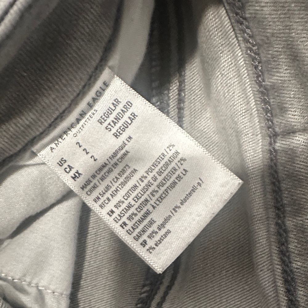 American Eagle Outfitters Light Grey Skinny Jeans - Picture 4 of 5